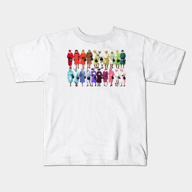 Queen Elizabeth's Style Kids T-Shirt by valentinahramov